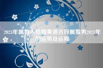 2023年属猴的男人结婚好不好