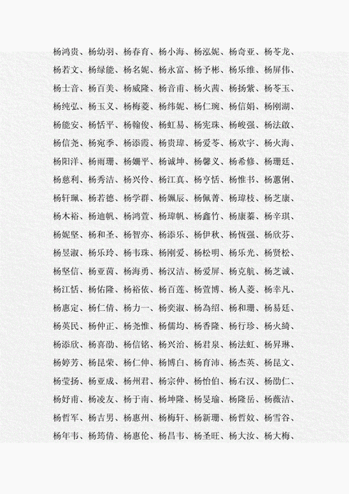姓杨好听的名字