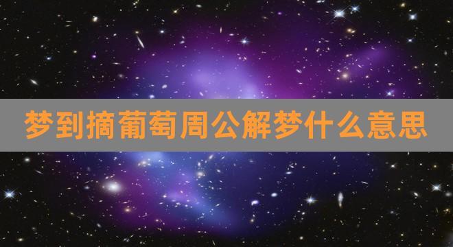 梦见摘葡萄周公解梦,梦见摘葡萄是什么意思?