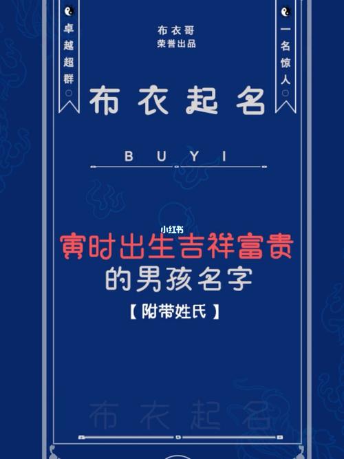寅时出生的男孩取什么名字好