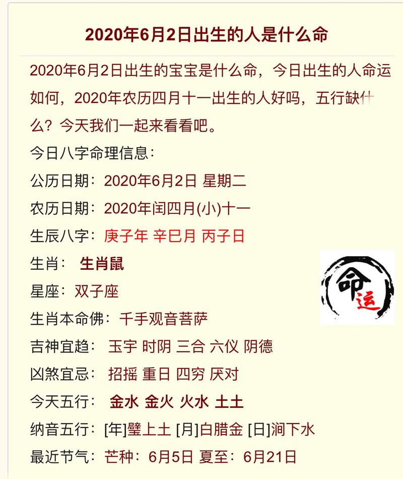 出生日期查五行属性