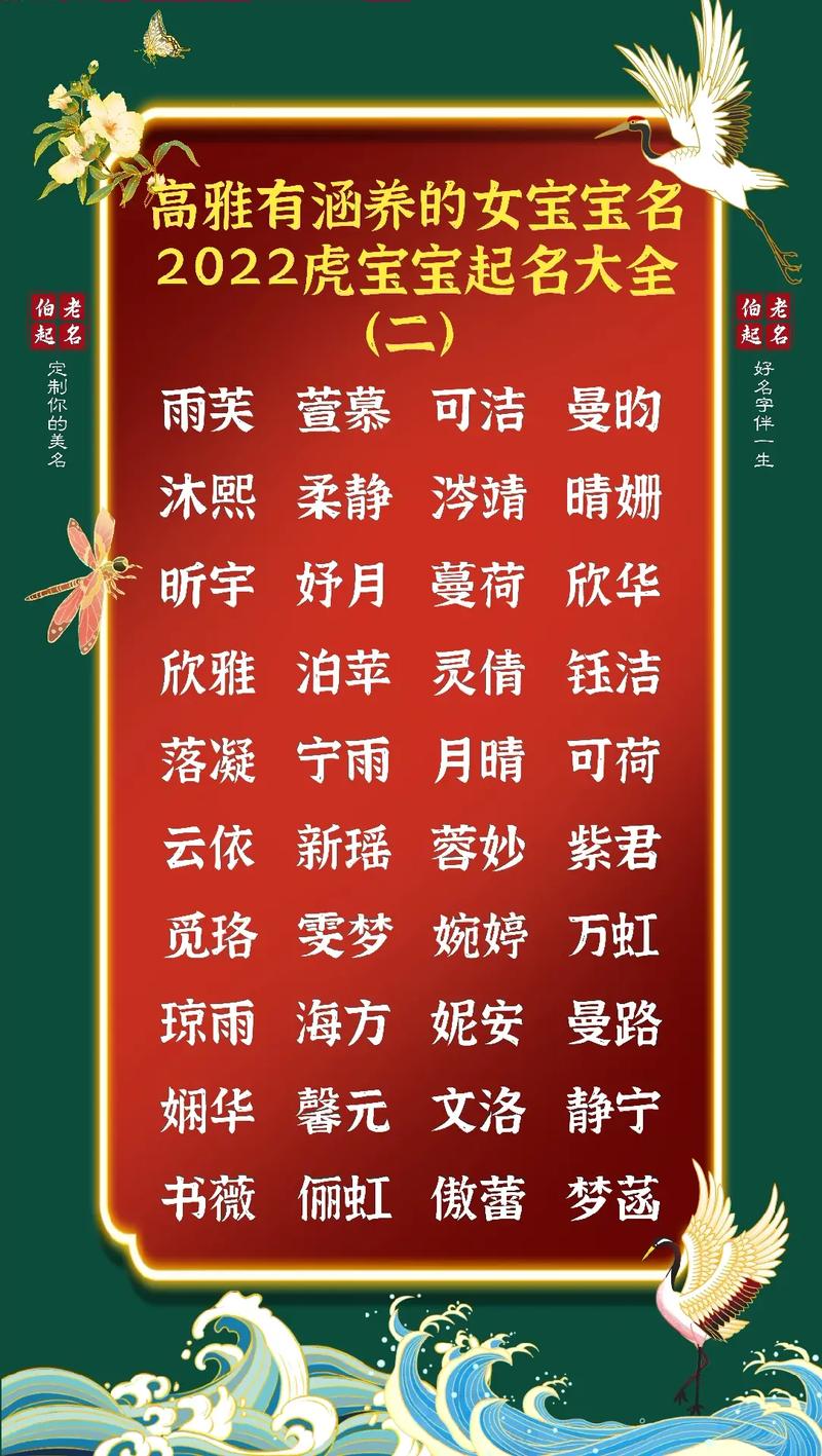 寓意女孩有涵养的名字有哪些