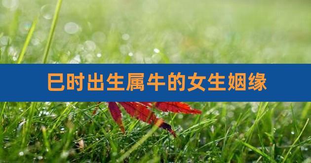 属牛巳时诞生的女孩命途
