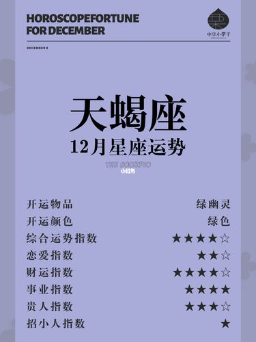 天蝎座2020年运势