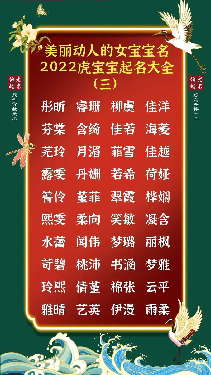 儿童名字大全女孩名字免费