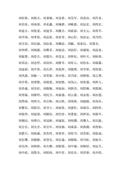 刘姓属虎的男孩起名字