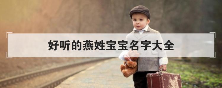 好听有内涵的燕姓男宝宝名字