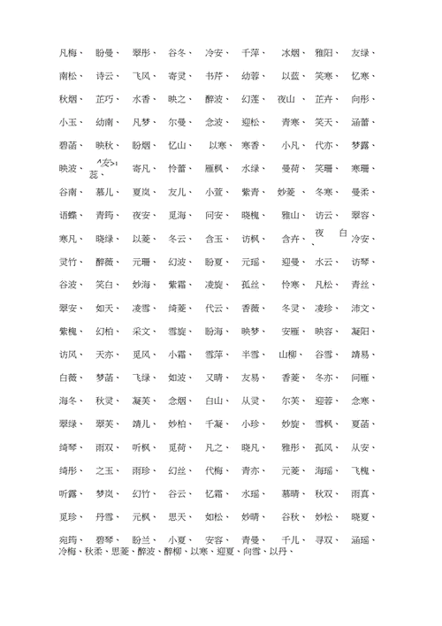 女孩姓贾名字洋气点的