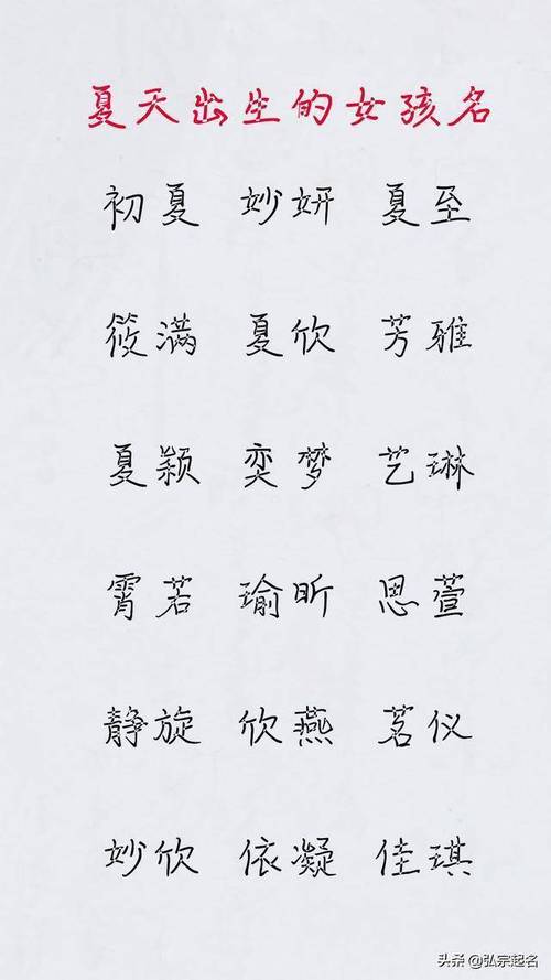 夏天出生的女孩名字怎么起高雅大气?夏天出生五行属什么?
