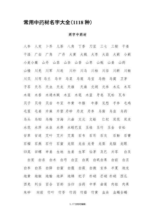 可以当名字的中药名