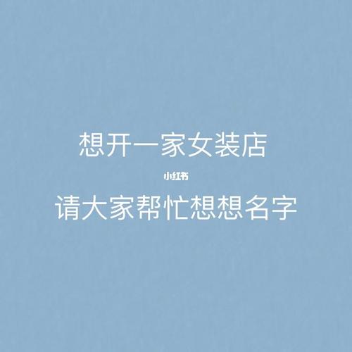 2022年二个字的女装店名