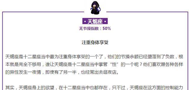 最没节操的星座排行榜