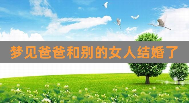 梦见爸爸娶了别人