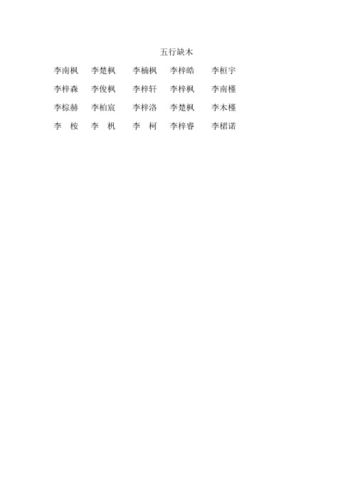 李柏什么高分的男孩名字