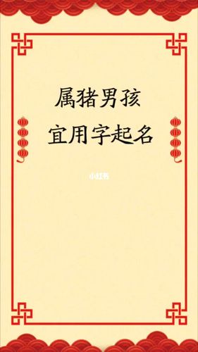 属猪人怎么取名