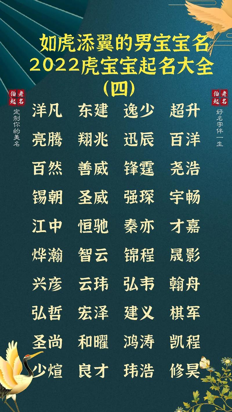 适合虎年男宝宝的名字