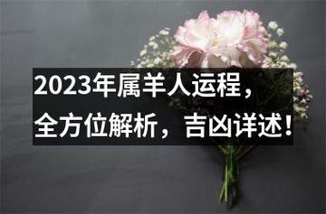 属羊人2023年运势及运程详解