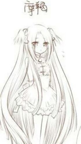 十二星座素描少女