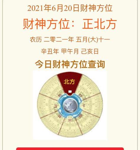 今日财神方位查询
