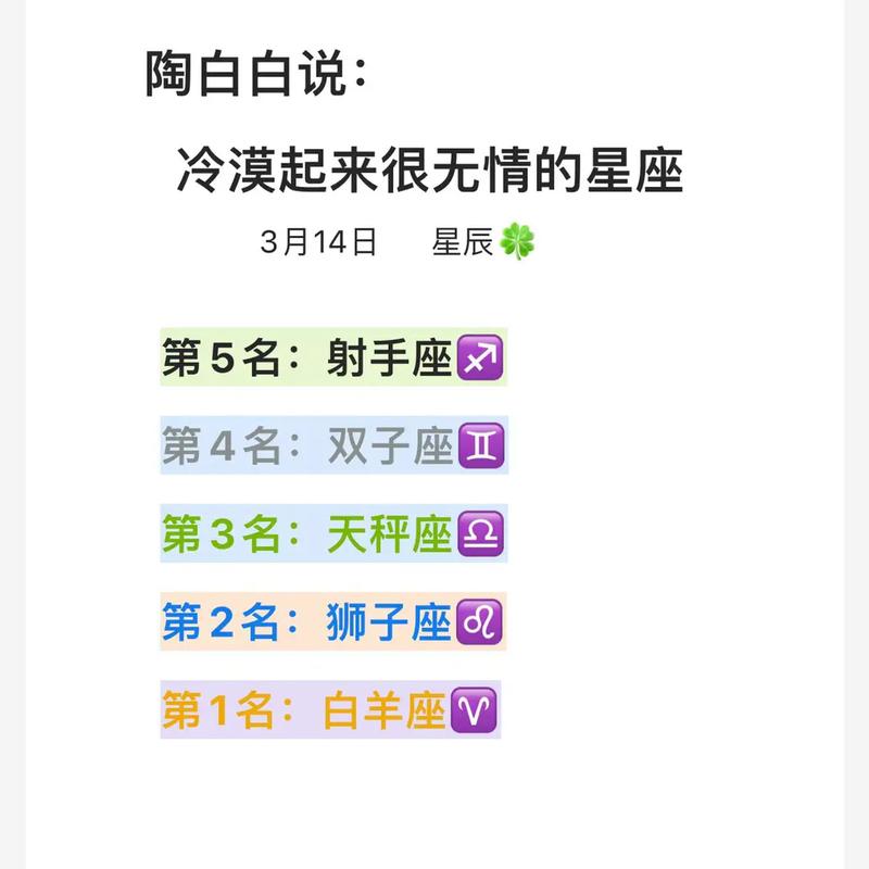 哪个星座最绝情