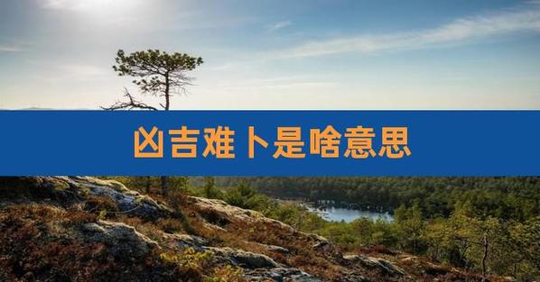 吉运难挡 吉凶难卜是成语吗