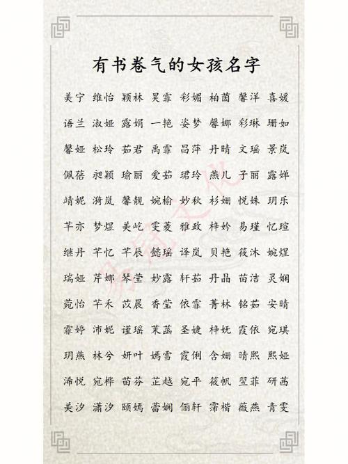 靓极了 好听有内涵的芦姓女宝宝名字