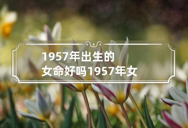 1957年是什么命 命运好不好