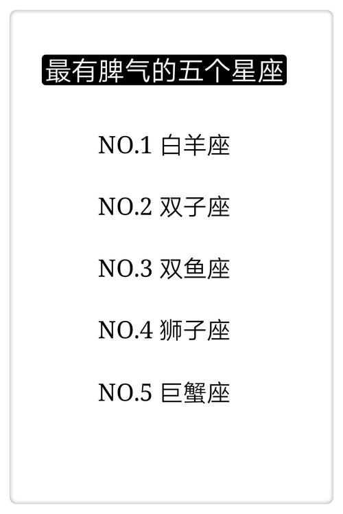 最有脾气的五个星座