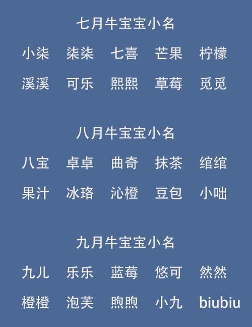 给姓牛宝宝起乳名阳光好听的