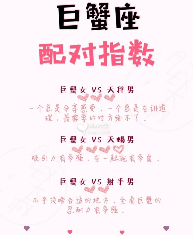 巨蟹和天平座配对指数