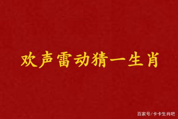 欢声雷动猜一生肖
