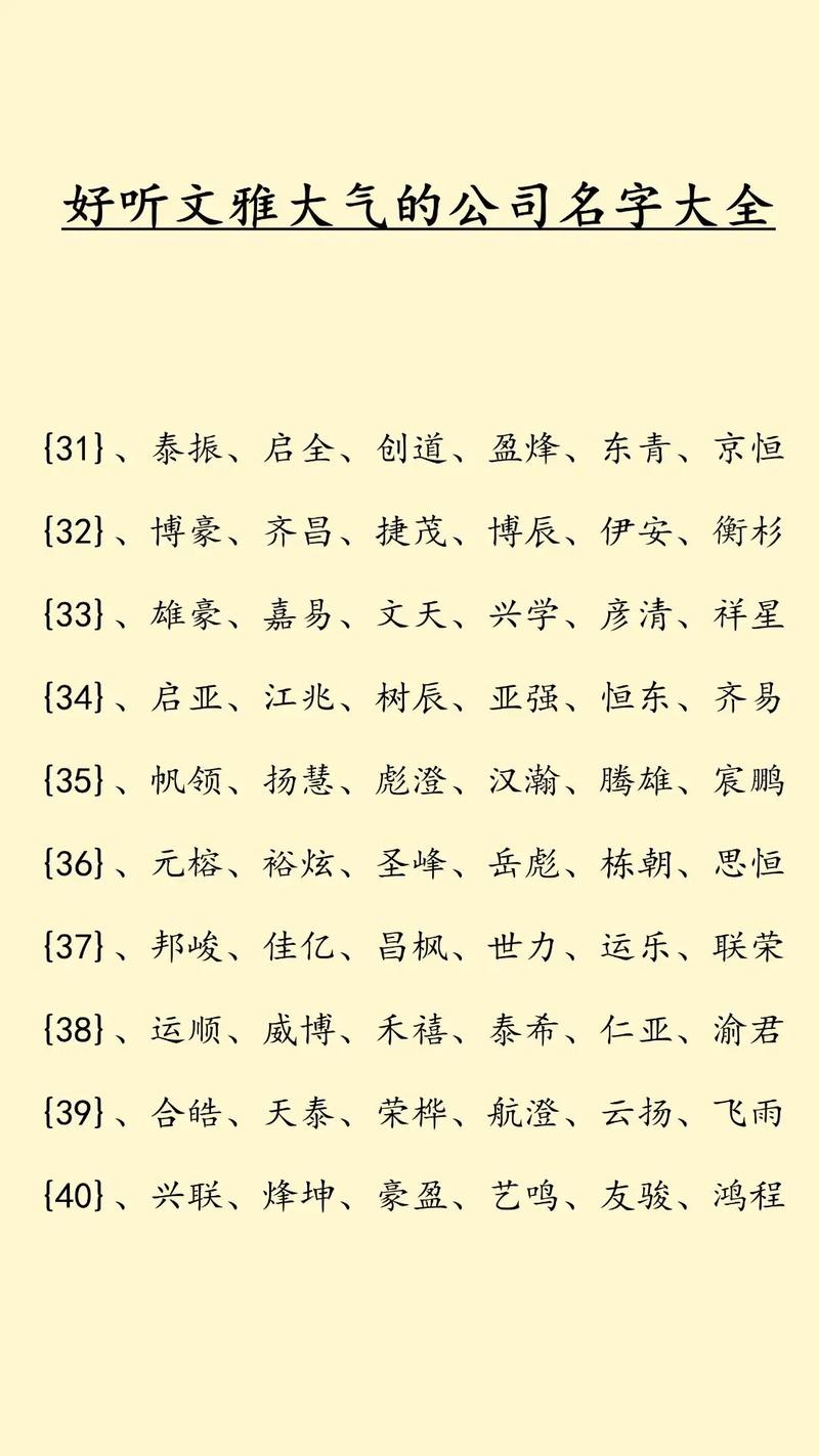 注册公司想取个好名字