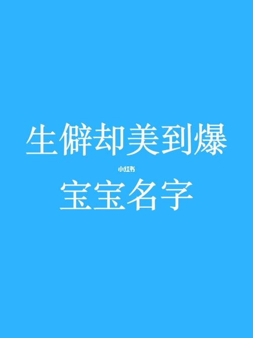 生僻却美到爆男孩名字珍