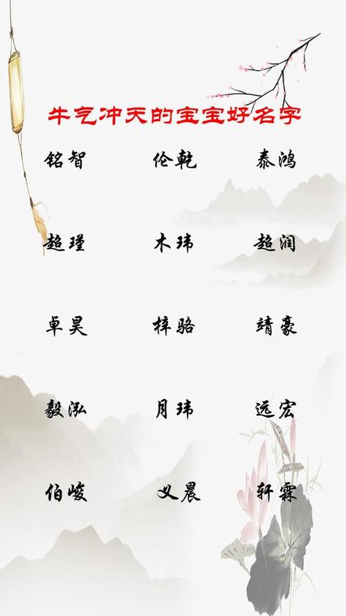 牛宝宝八字喜木怎么起名