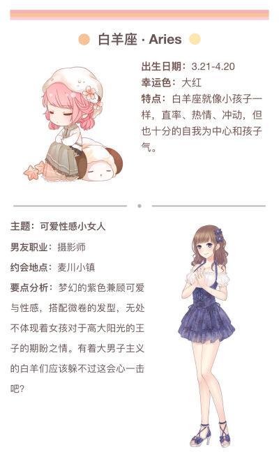 白羊座喜欢女生穿什么样的衣服