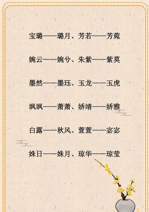 好听的典故名字