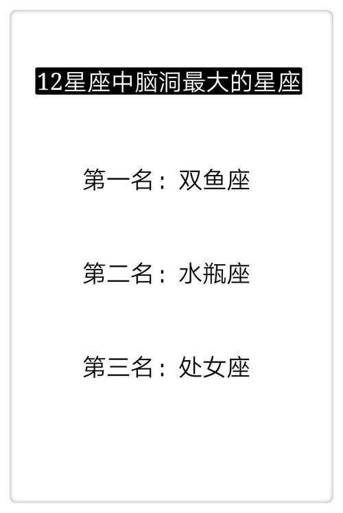 脑洞最大的星座
