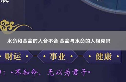 水命和金命的人合不合