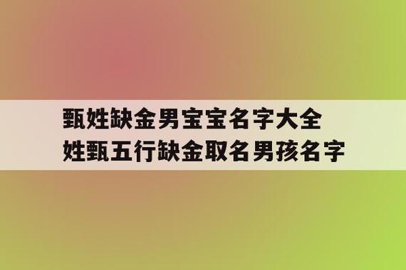 洋气姓甄男孩名