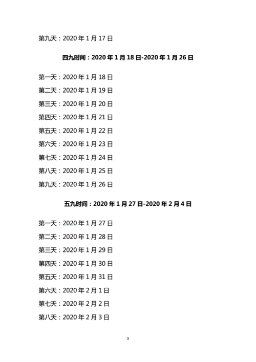 2020年什么时候数九多少天