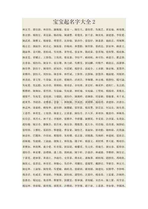 给孩子起名字大全集