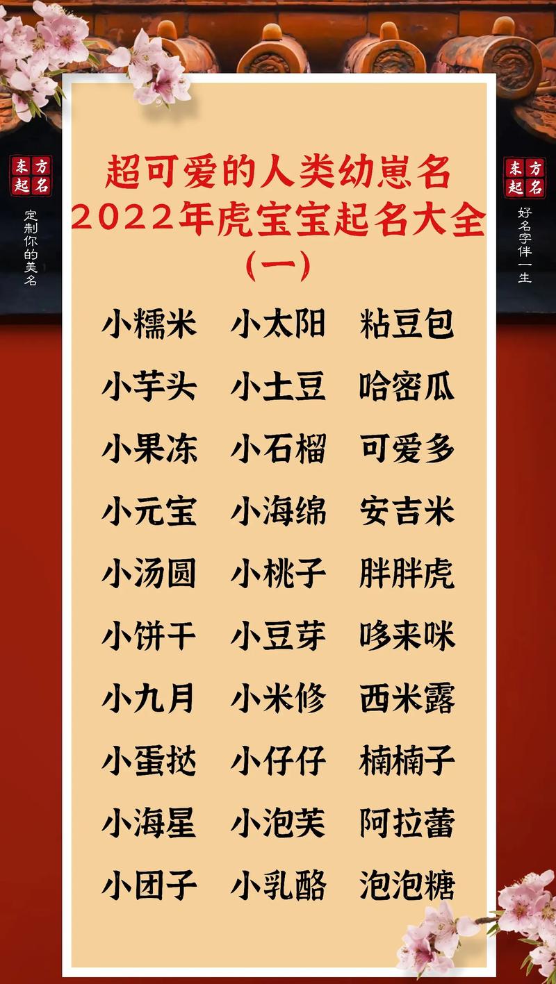 2022宝宝取名大全最新版的
