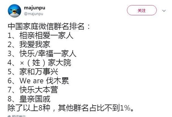 一家人的群名有创意搞笑的取名推荐大全