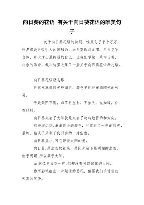 向日葵的花语