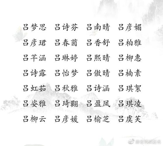 2023年六月十五出生吕姓女孩名字怎么取