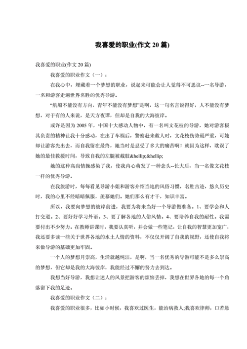 你喜欢什么样的职业?