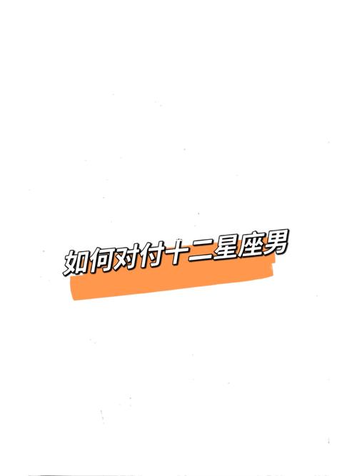 12星座男生该怎么对付