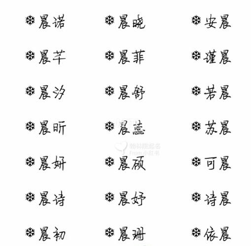 晨字女孩最佳组合名字