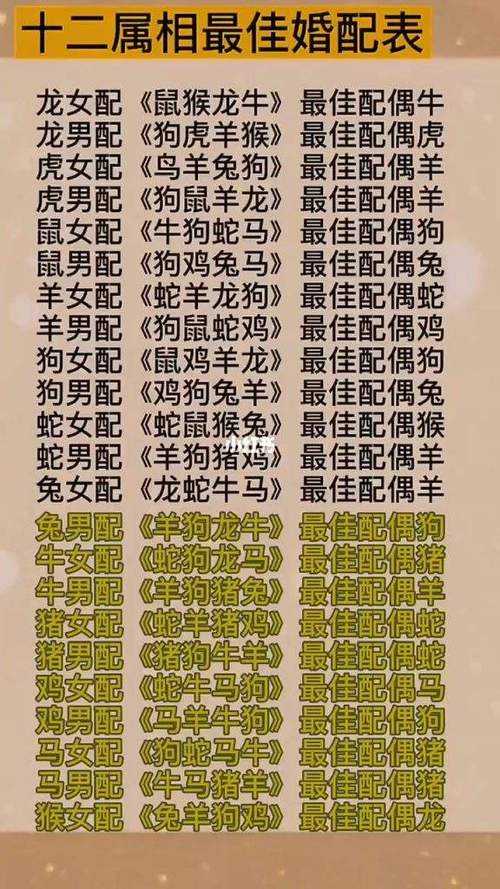 12生肖配对查询之完美八字组合