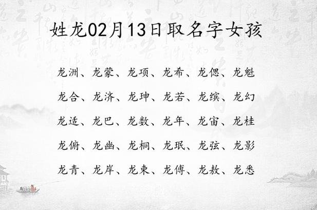 属龙的和姓男宝宝名字